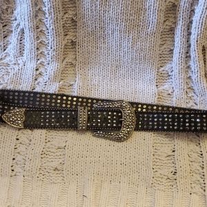 BUCKLE black rhinestone belt